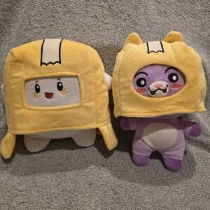 LankyBox Foxy Boxy Set Detachable Hats Cute Plush Toy Kid Collectible